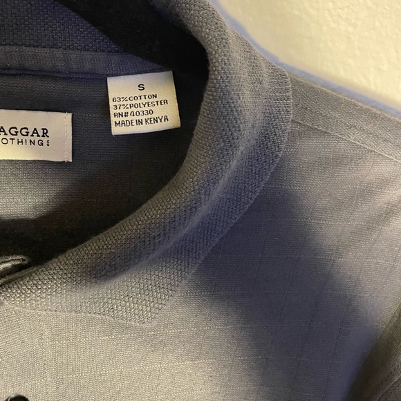 Haggar Clothing Men's Gray Cotton Polo - Picture 5 of 5